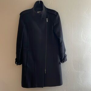 MNG (Mango) Suit Asymmetrical, Funnel Neck City Coat